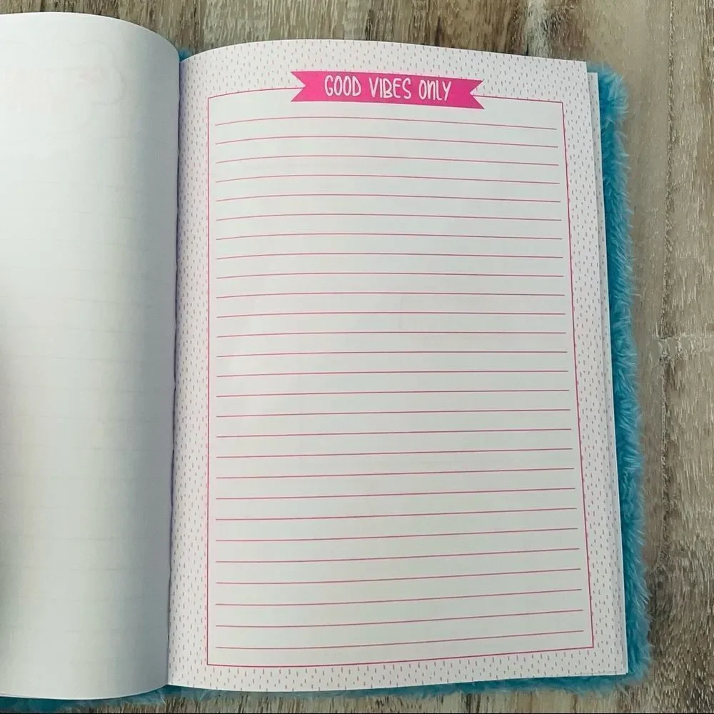 NWT Blue Ranbit Bunny Fuzzy Journal Inspirational Motivational Activity Book